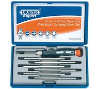 Draper Expert 14 in 1 Reversible Precision Screwdriver Set - 78925 - For Home DIY Electronics & Professional Use Crosshead Cross Slot PZ TX-Star & Hex