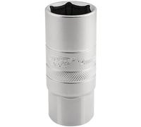 Draper Expert 14mm Thread 6 Point Satin Chrome Spark Plug Socket, 1/2" Sq. Dr., 21mm