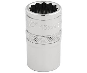 Draper Expert 15mm 12pt Socket 1/2DR Pckd - 33136
