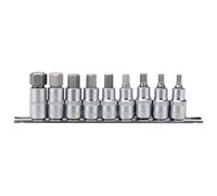 Draper Hex Socket Bit Set 16307 1/2-Inch Square Drive Metric 55 mm 9-Piece Blue