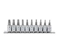 Draper Socket Bit Set 16332 TX-Star 3/8-Inch Square Drive Security 10-Piece Blue