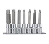 Draper 16338 1/2" Square Drive TX-Star Security 100MM Socket Bit 7 Piece Set