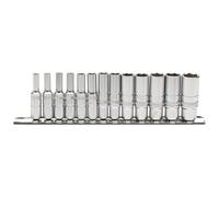 Draper Expert 16490 Deep Metric Socket Set On A Metal Rail 1/4in Sq. Dr. (13 Piece) per set