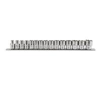 Draper 15 Piece 1/2" Drive Socket Set Metric on Rail 1/2"