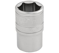 Draper 1/2" Drive Satin Finish Hexagon Socket Metric 1/2" 17mm