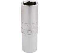 Draper Socket 16650 1/2" Drive Deep Hi-Torq 6-Point 18mm Satin Finish