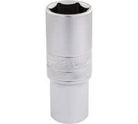 Draper Socket 16654 1/2" Drive Deep 6-Point Hexagon Metric 22mm Satin Finish