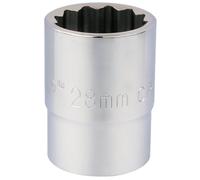 Draper 12-Point Socket 3/4" Square Drive 28 mm