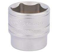 Draper Expert Impact Socket 17546 Hi-Torq® 6-Point Deep 3/8in Sq Drive 24mm Blue