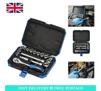 Draper Expert 18-Piece Metric Socket Set with 3/8" Ratchet Tool & Case