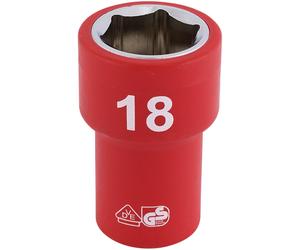 Draper Expert 18mm VDE 3/8" Insul. Socket - 31724