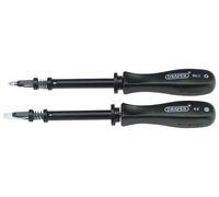 Draper Expert 2 -Piece Screw Holding Mechanics Screwdriver Set | Ideal Impact Resistant Plastic Grip | Hand Tools Set | FlatHead & PZ Type Screwdrivers | SVCM Steel Blades | 27591