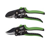 Draper Secateurs Set 200mm Bypass & Anvil Pruners, Carbon Steel Blades, 2pc (08986)