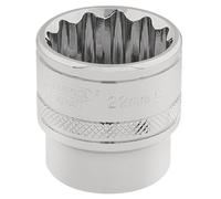 Draper Expert 22mm 12point Socket 3/8DR-Pckd - 32800