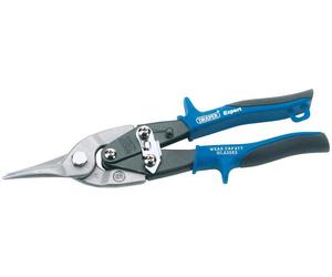 Draper Expert 250mm Compound Action Aviation Tin Snips - Straight Cut Metal Shear | Alloy Steel forged Jaws Hand Tool | Serrated Action Blades | 49905