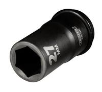 Draper 71908 3/4" Square Drive Hi-Torq 6 Point Deep Impact Socket, 27 mm Size , Blue