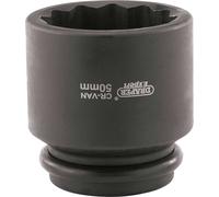 Draper 33319 Expert Hub Nut Impact Socket, Blue, 50mm, 3/4" Square Drive