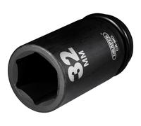 Draper 71924 3/4" Square Drive Hi-Torq 6 Point Deep Impact Socket, 32 mm Size , Blue