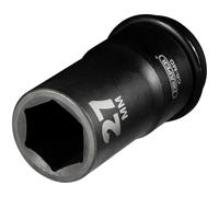 Draper 71908 3/4" Square Drive Hi-Torq 6 Point Deep Impact Socket, 27 mm Size , Blue