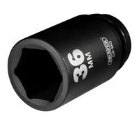 Draper 71940 3/4" Square Drive Hi-Torq 6 Point Deep Impact Socket, 36 mm Size , Blue