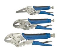 Draper Expert 3 Piece Soft Grip Self Grip Pliers Set