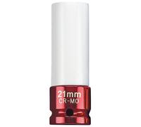 Draper 30640 Hi-Torq Wheel Nut Socket for Alloy Wheels, 21mm, Red