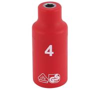Draper Expert 31143 Fully Insulated Vde Socket 1/4in Sq. Dr. 4Mm each