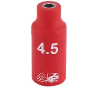 Draper Expert 31156 Fully Insulated Vde Socket 1/4in Sq. Dr. 4.5Mm each