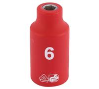 Draper Expert 31494 Fully Insulated Vde Socket 3/8in Sq. Dr. 6Mm each
