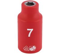 Draper Expert 31500 Fully Insulated Vde Socket 3/8in Sq. Dr. 7Mm each