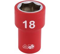 Draper Expert 31724 Fully Insulated Vde Socket 3/8in Sq. Dr. 18Mm each