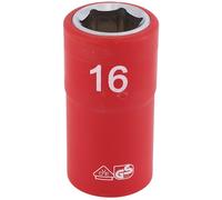 Draper Expert 31843 Fully Insulated Vde Socket 1/2in Sq. Dr. 16Mm each