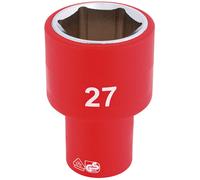 Draper Expert 31964 Fully Insulated Vde Socket 1/2in Sq. Dr. 27Mm each