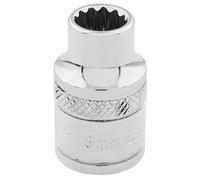 Draper 3/8" Drive Polished Finish Hi Torq Bi Hexagon Socket Metric 3/8" 8mm