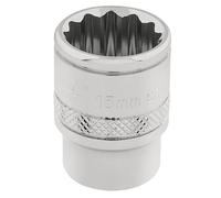 Draper Expert 32778 Hi-Torq® 12 Point Socket 3/8in Sq. Dr. 15Mm each