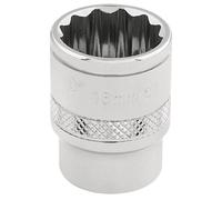 Draper 3/8" Drive Polished Finish Hi Torq Bi Hexagon Socket Metric 3/8" 16mm