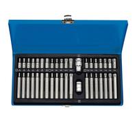 Draper Expert TX-STAR® 1/2" 40 Piece Hex & Spline Mechanics Bit Set | 3/8 Square Drive Hand Tool | Chrome Vanadium Steel Sockets Mechanics Car Tools | Steel Case | 33322