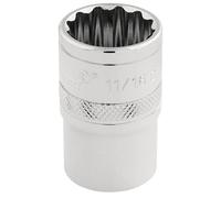 Draper 33644 12 Point Socket, 1/2" Drive, 11/16" AF , Blue