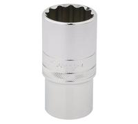 Draper 33858 1/2" Square Drive Hi-Torq 12 Point Deep Socket,Blue, 30mm Size
