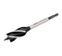 Draper Expert 4 Fluted Auger Bit 4 Carbon Steel Cutting Edges 22 x 165mm