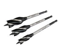 Draper Expert 4 Fluted Auger Bit Set 165mm 3 Piece 1/4" 6.35mm Hex Shank 54634