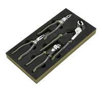 Draper Expert 4 Piece High Leverage Pliers Set in Foam Tray