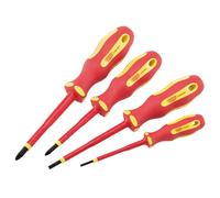 Draper Expert 4 Piece VDE 1000V Insulated Plain Slot PZ Phillips Screwdriver Set
