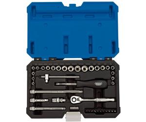 Draper Expert 40 Piece 1/4" Metric Mechanics Socket Set 16464 Hi Torq 4 - 13mm