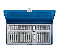Draper Expert TX-STAR® 1/2" 40 Piece Hex & Spline Mechanics Bit Set | 3/8 Square Drive Hand Tool | Chrome Vanadium Steel Sockets Mechanics Car Tools | Steel Case | 33322