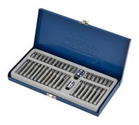 Draper Expert TX-STAR® 1/2" 40 Piece Hex & Spline Mechanics Bit Set | 3/8 Square Drive Hand Tool | Chrome Vanadium Steel Sockets Mechanics Car Tools | Steel Case | 33322