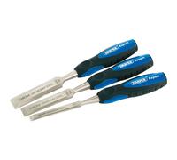 Draper Expert Soft Grip Bevel Edge Wood Chisel Set, 150mm (3 Piece)