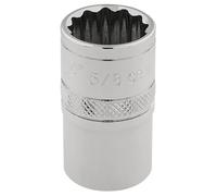 Draper 49459 Hi-Torq Bi-Hexagon Socket 3/8" Drive Polished Finish 5/8" Imperial