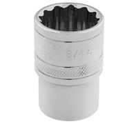 Draper 3/8" Drive Polished Finish Hi Torq Bi Hexagon Socket Imperial 3/8" 3/4"