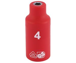 Draper Expert 4MM VDE 1/4" Insul. Socket - 31143